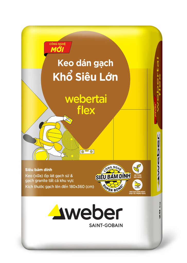 Keo dán gạch Siêu Bám Dính webertai flex