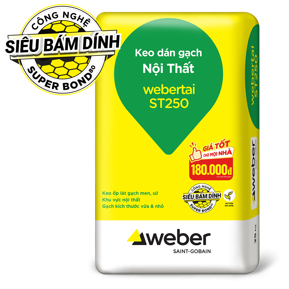 Keo dán gạch Siêu Bám Dính webertai ST250