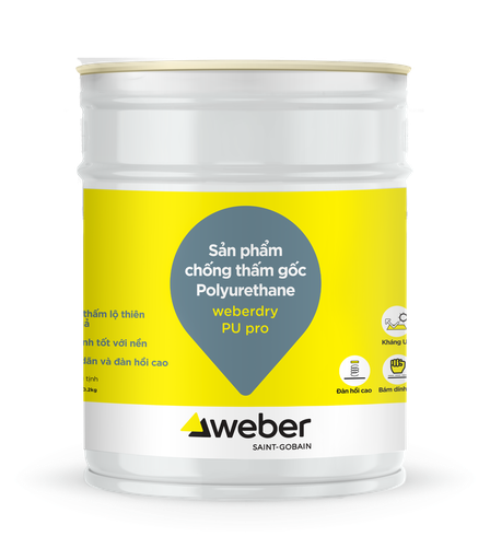 Sản phẩm chống thấm gốc polyurethane Weberdry PU Pro - Màu xanh lá